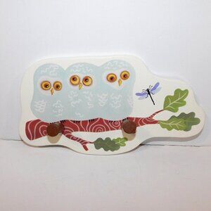 IKEA Vandring Uggla 3 Baby Owls on Branch Kids Bedroom Wall hanger peg hooks